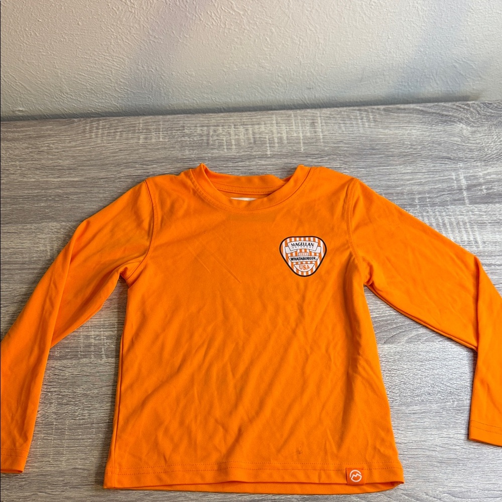Magellan Outdoors Vibrant Orange Kids Long Sleeve Tee